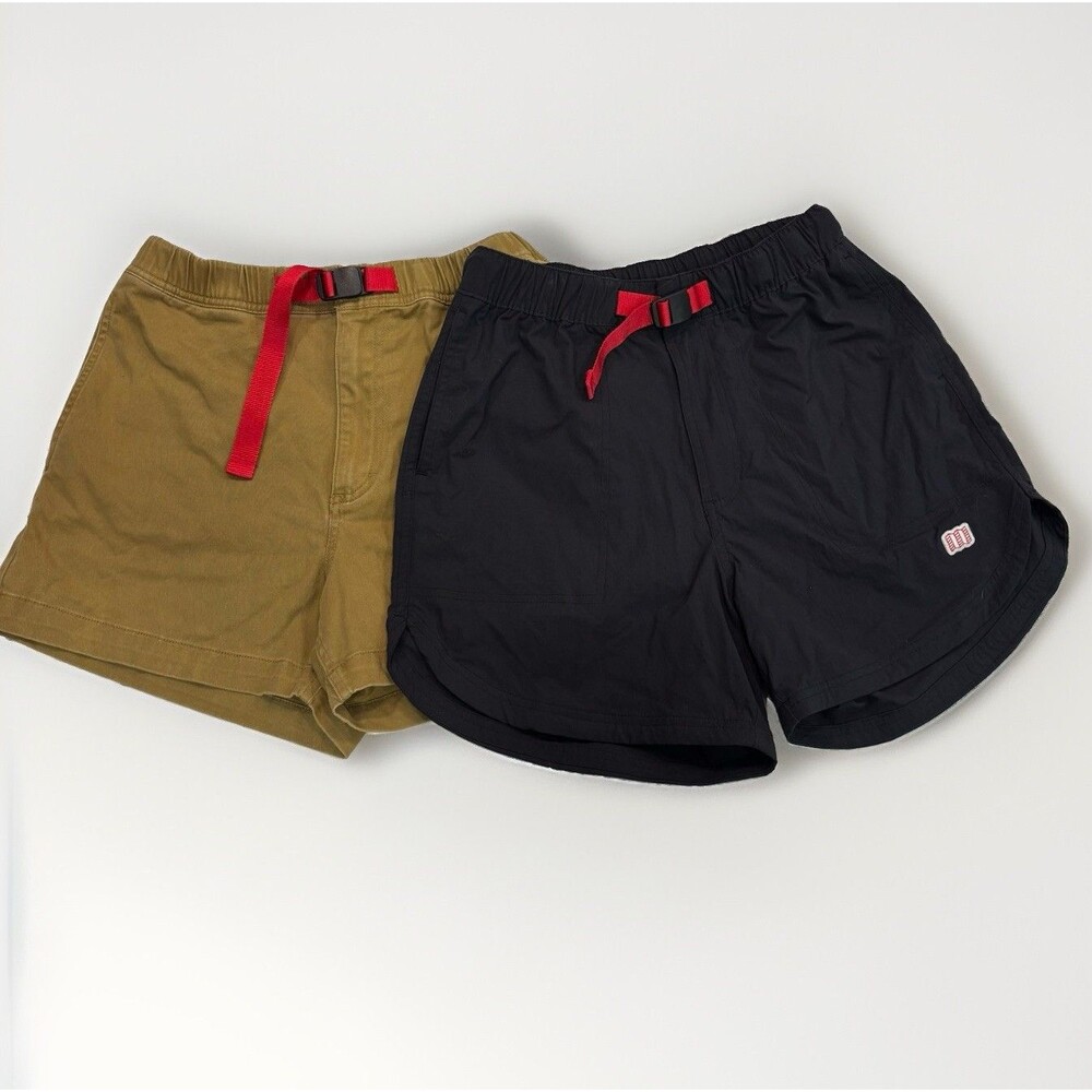 Topo Designs Shorts Womens Size Small Lot Of 2 Outdoors Black Khaki Hiking